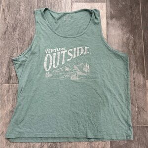 Green Graphic Tank Top